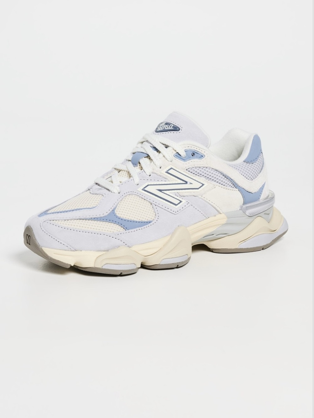 New Balance Women's White & Light Blue 9060 Sneakers